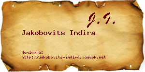 Jakobovits Indira névjegykártya